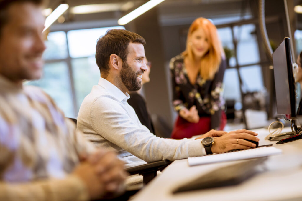 Business man in a modern office