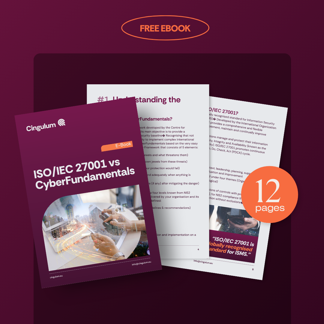 Download ISO27001 vs CyFun eBook | Cingulum